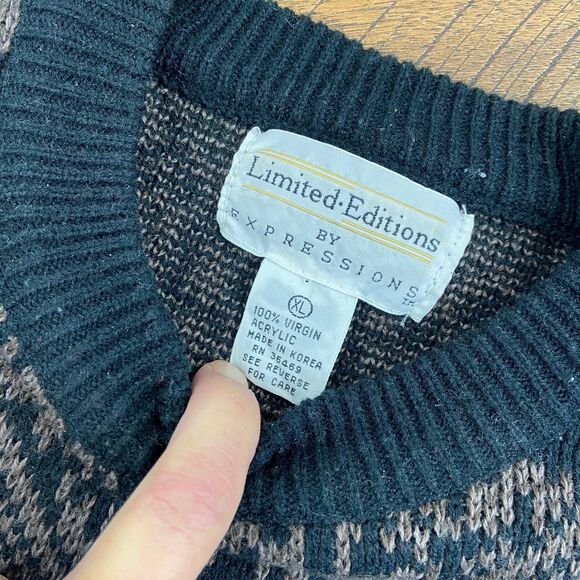 VINTAGE grandpa oversized ugly sweater - Picture 3 of 5